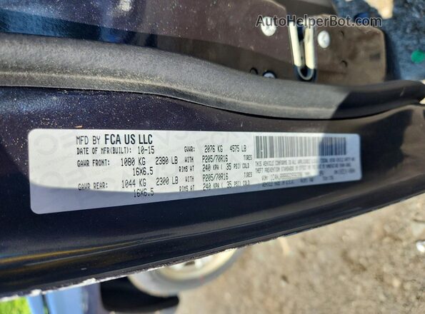 1C4NJRBB8GD556338 2016 JEEP PATRIOT Charcoal VIN կոդի պիտակի տեսք