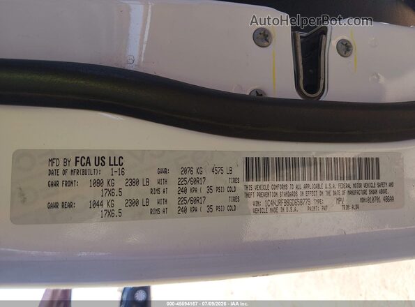 1C4NJRFB8GD658779 2016 JEEP PATRIOT White Շարժիչի բաժամունքի տեսք