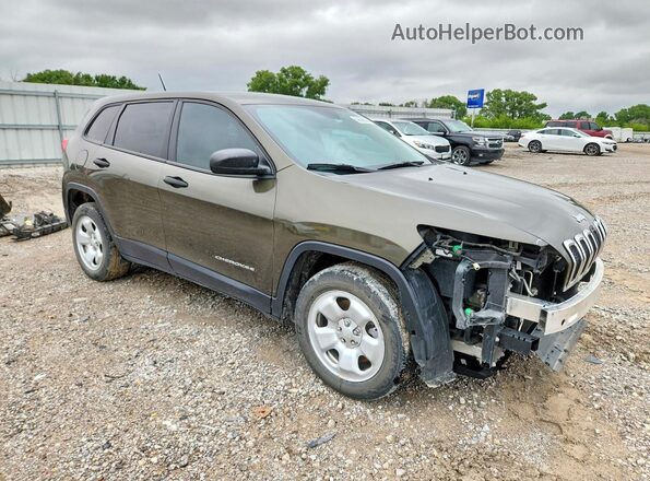 1C4PJLAB0GW136763 2016 JEEP CHEROKEE Зеленый Передняя правая четверть