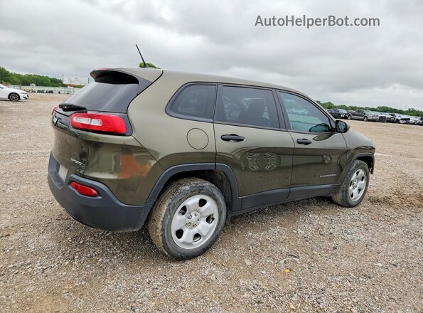 1C4PJLAB0GW136763 2016 JEEP CHEROKEE Зеленый Задняя правая четверть