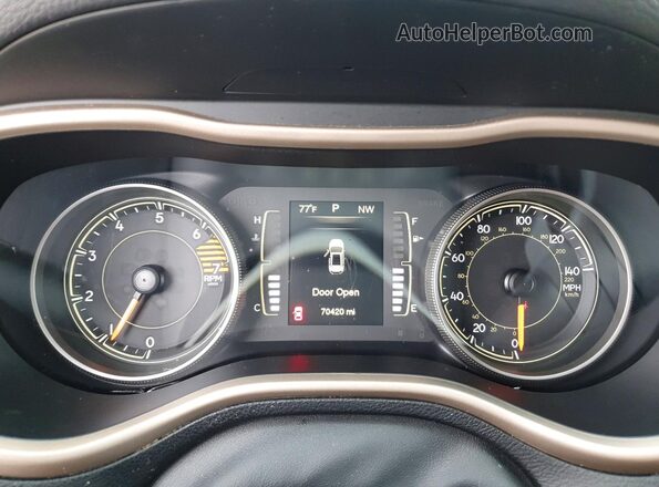1C4PJLAB0GW159332 2016 JEEP CHEROKEE Black Вид щитка приладів