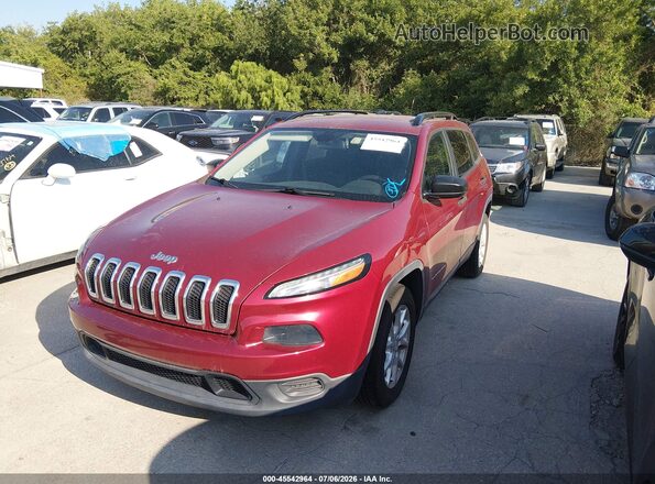 1C4PJLAB1GW171778 2016 JEEP CHEROKEE Red Առջևի ձախ երեք քառորդ տեսարան