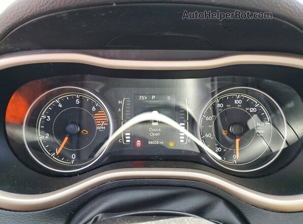 1C4PJLAB1HW577450 2017 JEEP CHEROKEE White ხელსაწყოთა პანელის ხედი