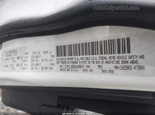 1C4PJLAB2GW189674 2016 JEEP CHEROKEE White Widok komory silnika