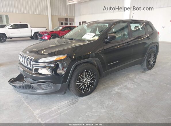 1C4PJLAB2HD231175 2017 JEEP CHEROKEE Black Առջևի ձախ երեք քառորդ տեսարան