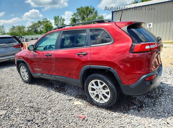 1C4PJLAB2HW607782 2017 JEEP CHEROKEE Burgundy Trasero izquierdo
