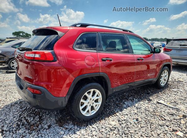 1C4PJLAB2HW607782 2017 JEEP CHEROKEE Burgundy Trasero derecho