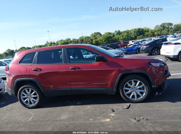 1C4PJLAB4GW192074 2016 JEEP CHEROKEE Red Widok wnętrza z tyłu