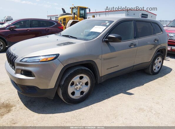 1C4PJLAB5HW559209 2017 JEEP CHEROKEE Бежевый Передняя левая четверть