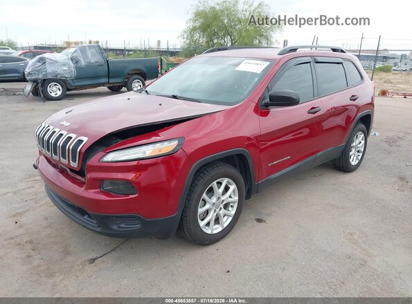 1C4PJLAB7HW577890 2017 JEEP CHEROKEE Red Vista tres cuartos delantera izquierda