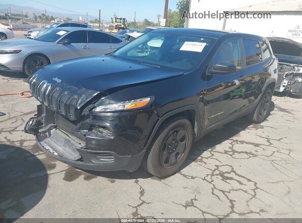 1C4PJLAB8HW508710 2017 JEEP CHEROKEE Black Przód lewy