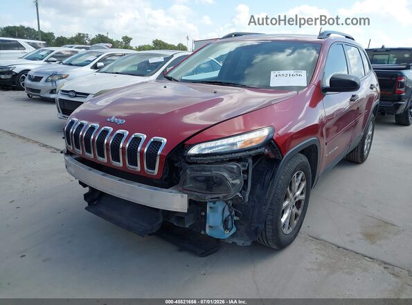 1C4PJLAB8HW559236 2017 JEEP CHEROKEE Red Front left