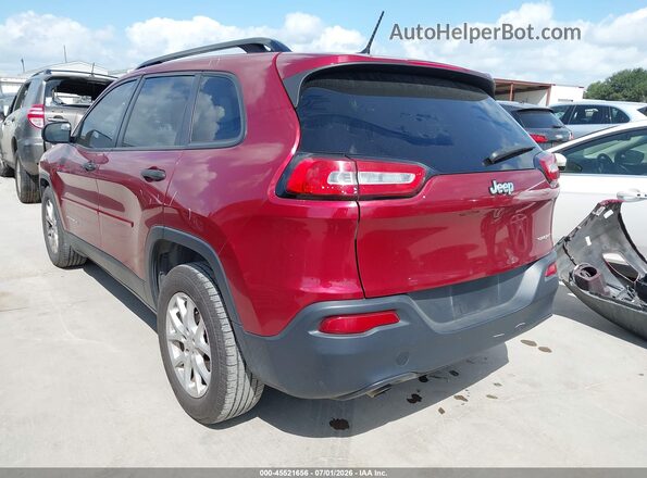 1C4PJLAB8HW559236 2017 JEEP CHEROKEE Red Rear left