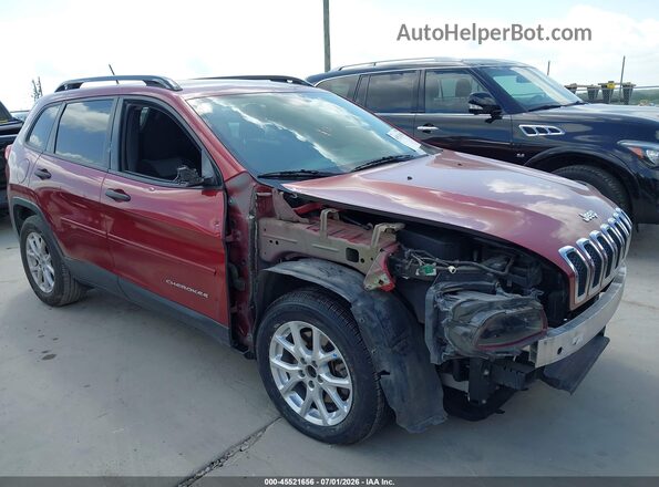1C4PJLAB8HW559236 2017 JEEP CHEROKEE Red Rear interior view