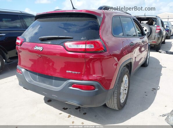 1C4PJLAB8HW559236 2017 JEEP CHEROKEE Red Rear right