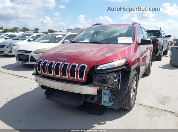 1C4PJLAB8HW559236 2017 JEEP CHEROKEE Red Front view
