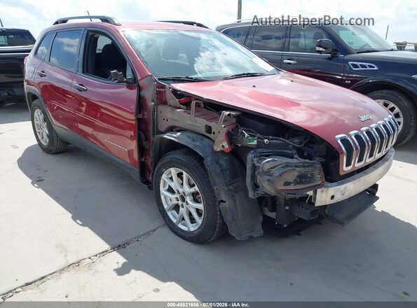 1C4PJLAB8HW559236 2017 JEEP CHEROKEE Red 