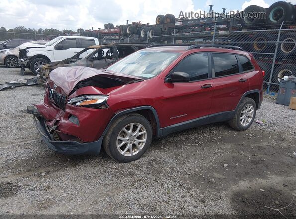 1C4PJLAB8HW626482 2017 JEEP CHEROKEE Red Передня ліва чверть