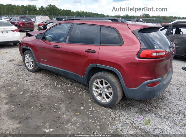 1C4PJLAB8HW626482 2017 JEEP CHEROKEE Red Задня ліва чверть