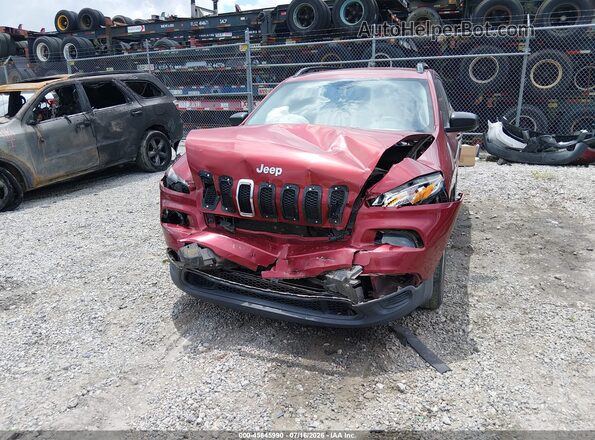 1C4PJLAB8HW626482 2017 JEEP CHEROKEE Red Вид спереду