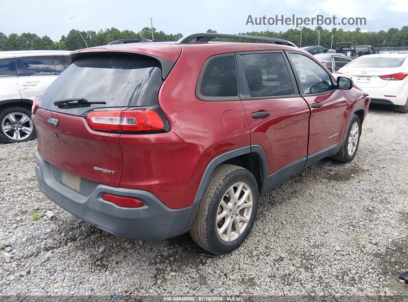 1C4PJLAB8HW626482 2017 JEEP CHEROKEE Red Задня права чверть