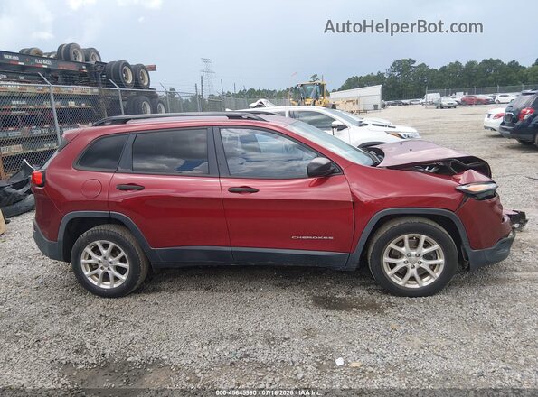 1C4PJLAB8HW626482 2017 JEEP CHEROKEE Red Вид задньої частини салону