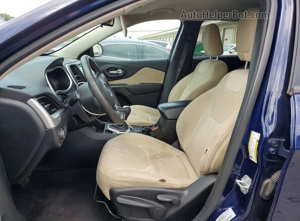 1C4PJLAB9GW336721 2016 JEEP CHEROKEE Blue Widok wnętrza z przodu