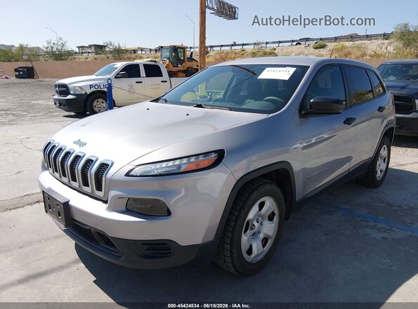 1C4PJLAB9HD225096 2017 JEEP CHEROKEE Silver Передня ліва чверть