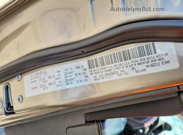 1C4PJLABXGW362616 2016 JEEP CHEROKEE Tan სალონის 360-გრადუსიანი ხედი