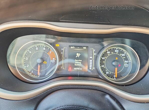 1C4PJLAS0GW330578 2016 JEEP CHEROKEE White Вид щитка приладів