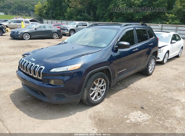 1C4PJLAS9GW336363 2016 JEEP CHEROKEE Blue Vista tres cuartos delantera izquierda