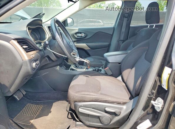 1C4PJLCB0HW667878 2017 JEEP CHEROKEE Black Front interior view
