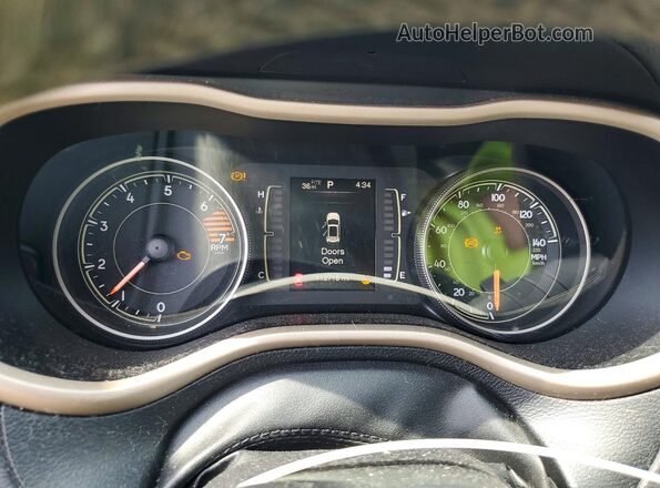 1C4PJLCB0HW667878 2017 JEEP CHEROKEE Black Instrument cluster view