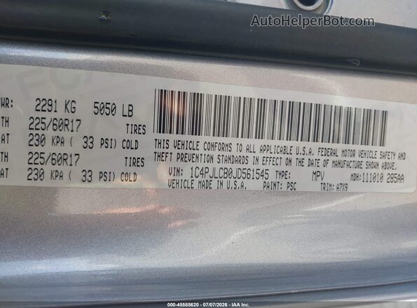 1C4PJLCB0JD561545 2018 JEEP CHEROKEE Gray Շարժիչի բաժամունքի տեսք