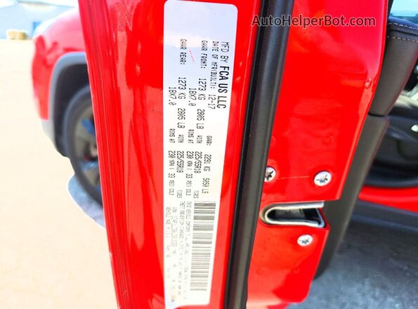 1C4PJLCB0JD618326 2018 JEEP CHEROKEE Red VIN կոդի պիտակի տեսք