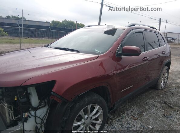 1C4PJLCB0KD326659 2019 JEEP CHEROKEE Темно-бордовый Передняя левая четверть