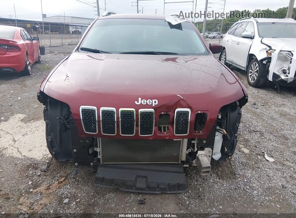 1C4PJLCB0KD326659 2019 JEEP CHEROKEE Темно-бордовый Вид щитка приборов