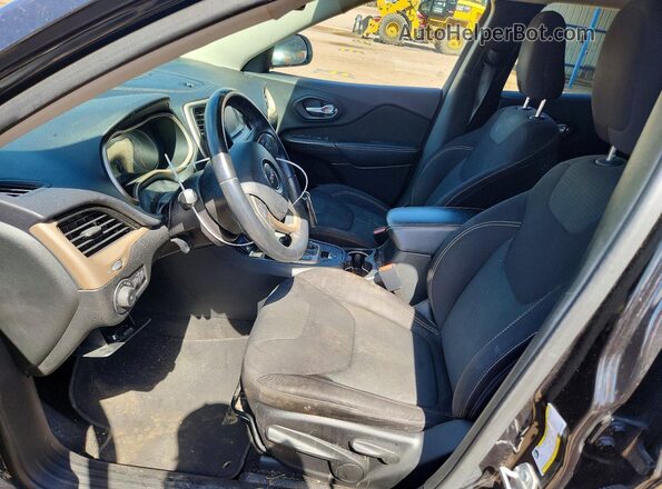 1C4PJLCB1GW149258 2016 JEEP CHEROKEE Black წინა სალონის ხედი