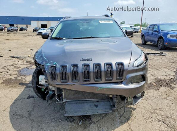 1C4PJLCB2JD606291 2018 JEEP CHEROKEE Gray Front view