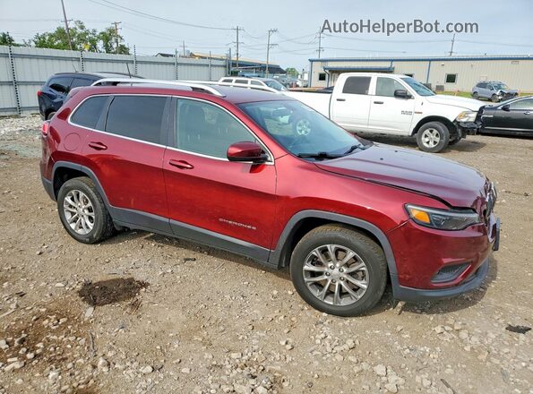 1C4PJLCB2KD222464 2019 JEEP CHEROKEE Maroon Delantero derecho