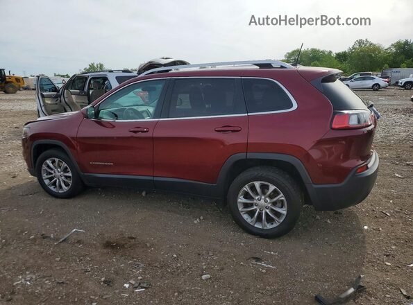1C4PJLCB2KD222464 2019 JEEP CHEROKEE Maroon Trasero izquierdo