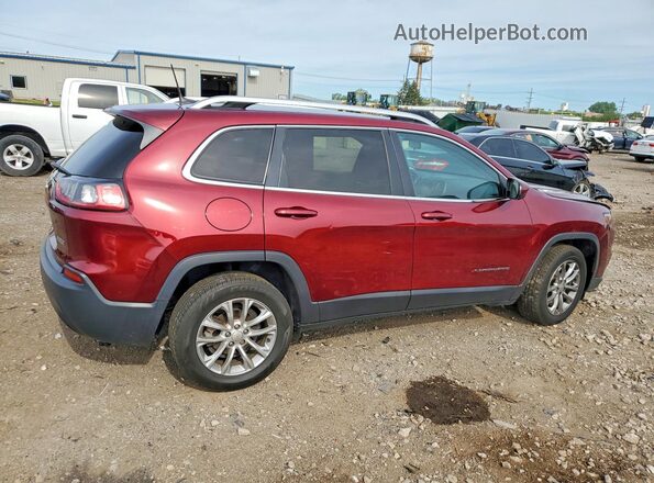 1C4PJLCB2KD222464 2019 JEEP CHEROKEE Maroon Trasero derecho