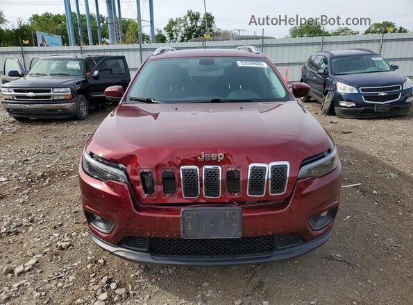 1C4PJLCB2KD222464 2019 JEEP CHEROKEE Maroon Vista frontal