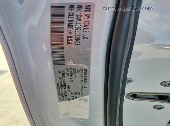 1C4PJLCB2LD629458 2020 JEEP CHEROKEE White VIN კოდის სტიკერის ხედი