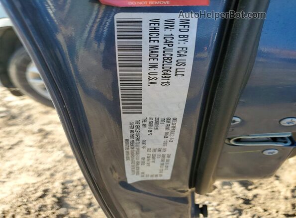 1C4PJLCB2LD649113 2020 JEEP CHEROKEE Синий Вид наклейки с VIN-кодом