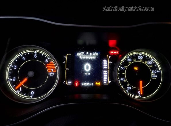 1C4PJLCB2MD214674 2021 JEEP CHEROKEE Gray Вид щитка приладів