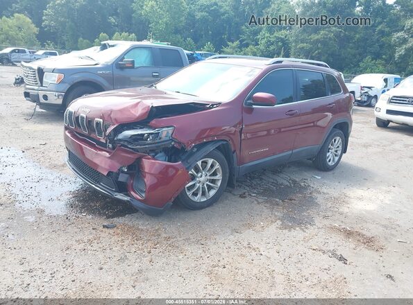 1C4PJLCB3KD377010 2019 JEEP CHEROKEE Maroon Առջևի ձախ երեք քառորդ տեսարան