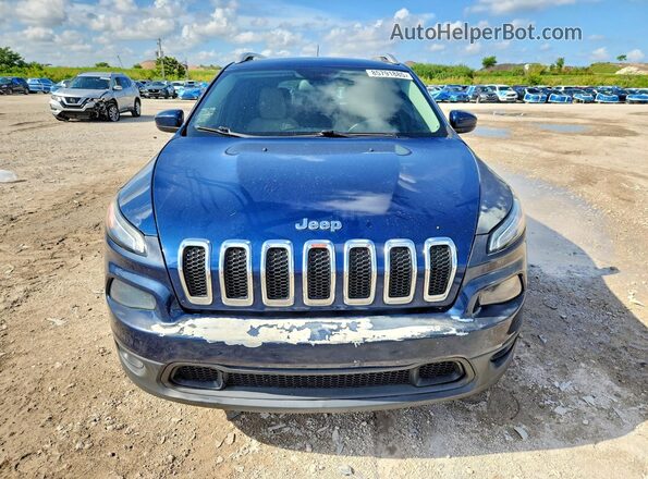 1C4PJLCB4JD551682 2018 JEEP CHEROKEE Blue Front view