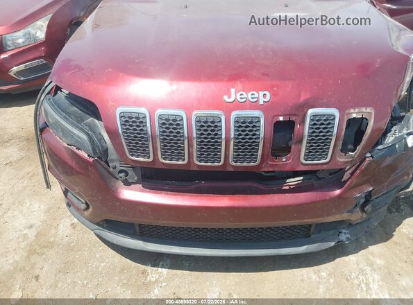 1C4PJLCB5KD427938 2019 JEEP CHEROKEE Maroon Front view