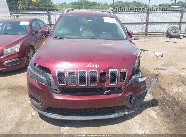 1C4PJLCB5KD427938 2019 JEEP CHEROKEE Maroon Instrument cluster view